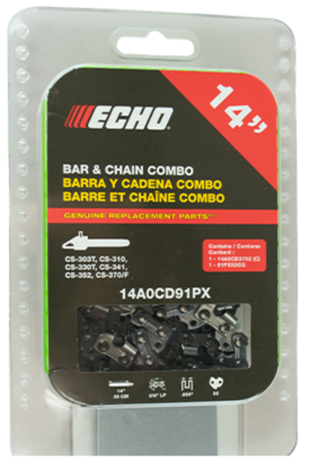 Echo Bar and Chain Combo Pack 14″ - Ascmtools