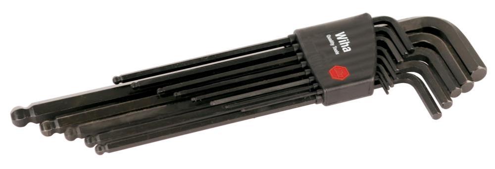 Wiha Ball End Hex Long Arm L-Key 9 Pc. Set - Ascmtools