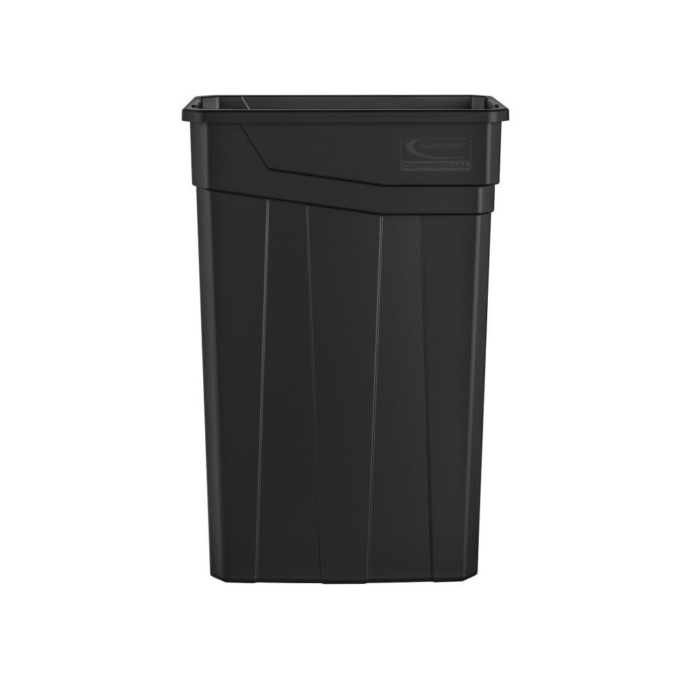 Suncast Plastic Slim Trash Can – 23 Gallon Black - Ascmtools