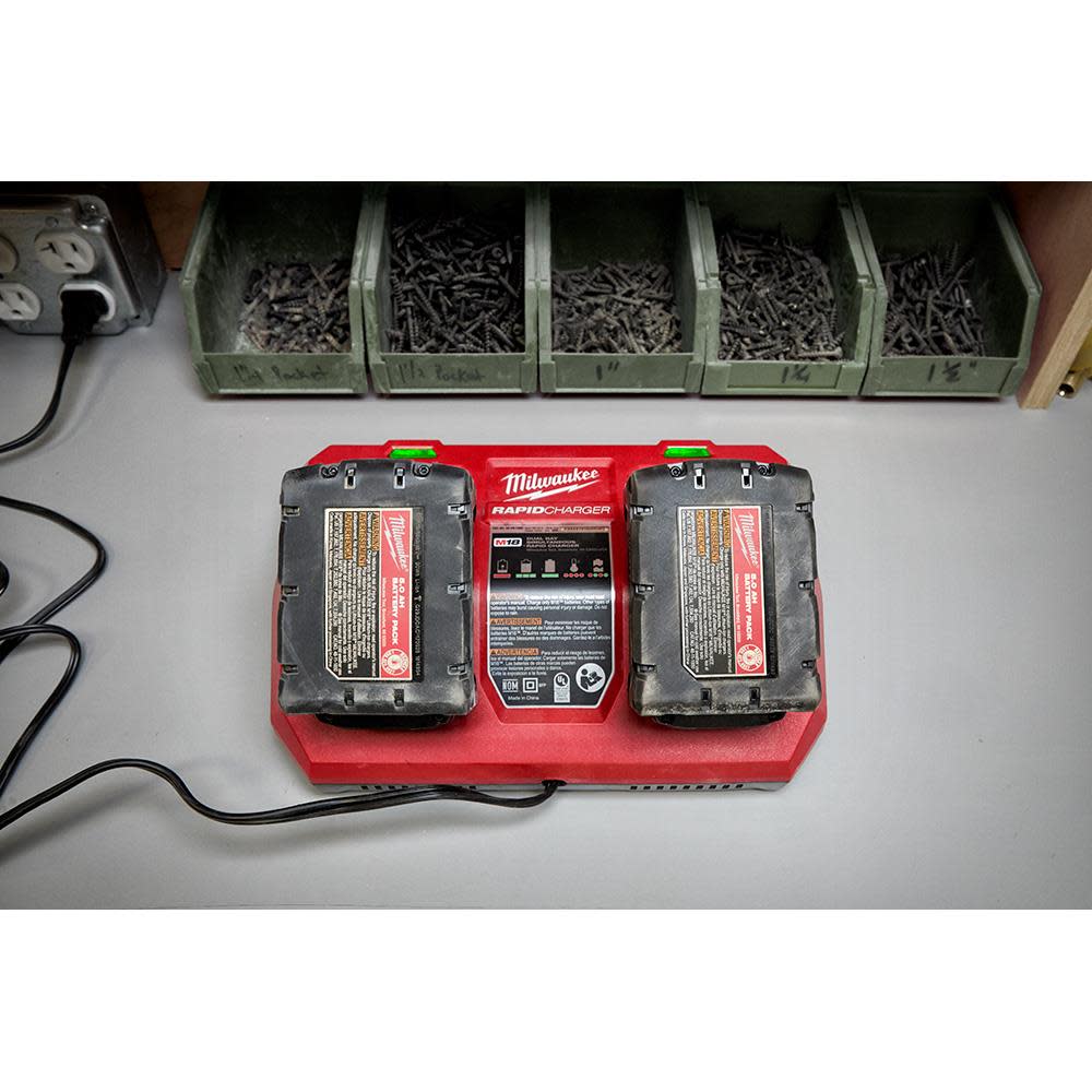 Milwaukee M18 Dual Bay Simultaneous Rapid Charger - Ascmtools