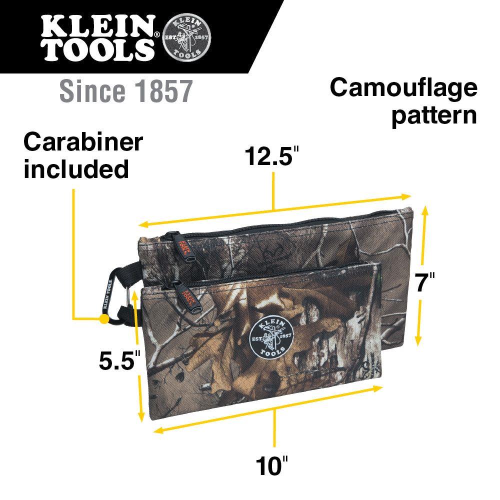 Klein Tools Camo Zipper Bags 2-Pack - Ascmtools