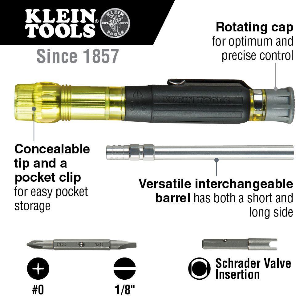 Klein Tools HVAC Pocket Screwdriver 3-in-1 - Ascmtools