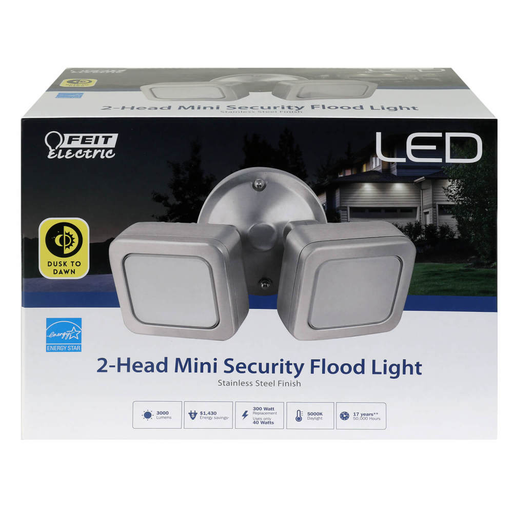 Feit Electric 120V 40W 3000 Lumens Security Flood Light Fixture - Ascmtools