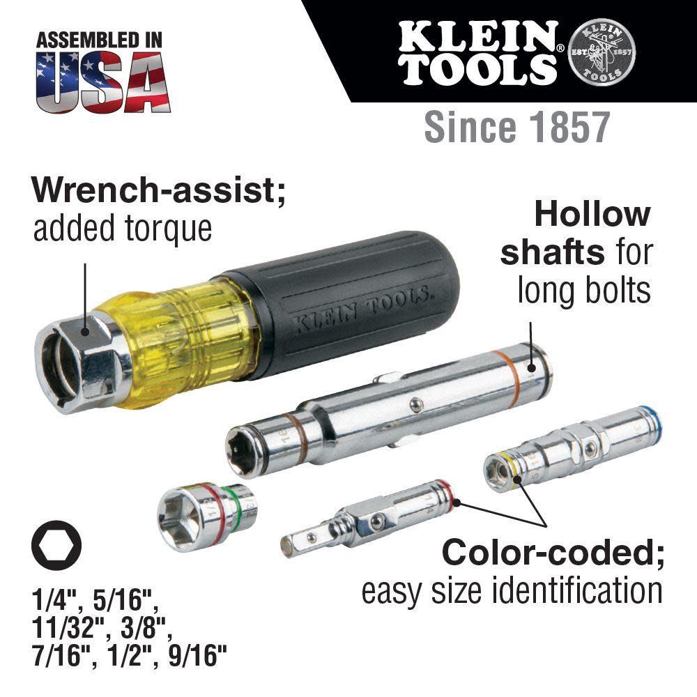 Klein Tools 7-in-1 Nut Driver - Ascmtools