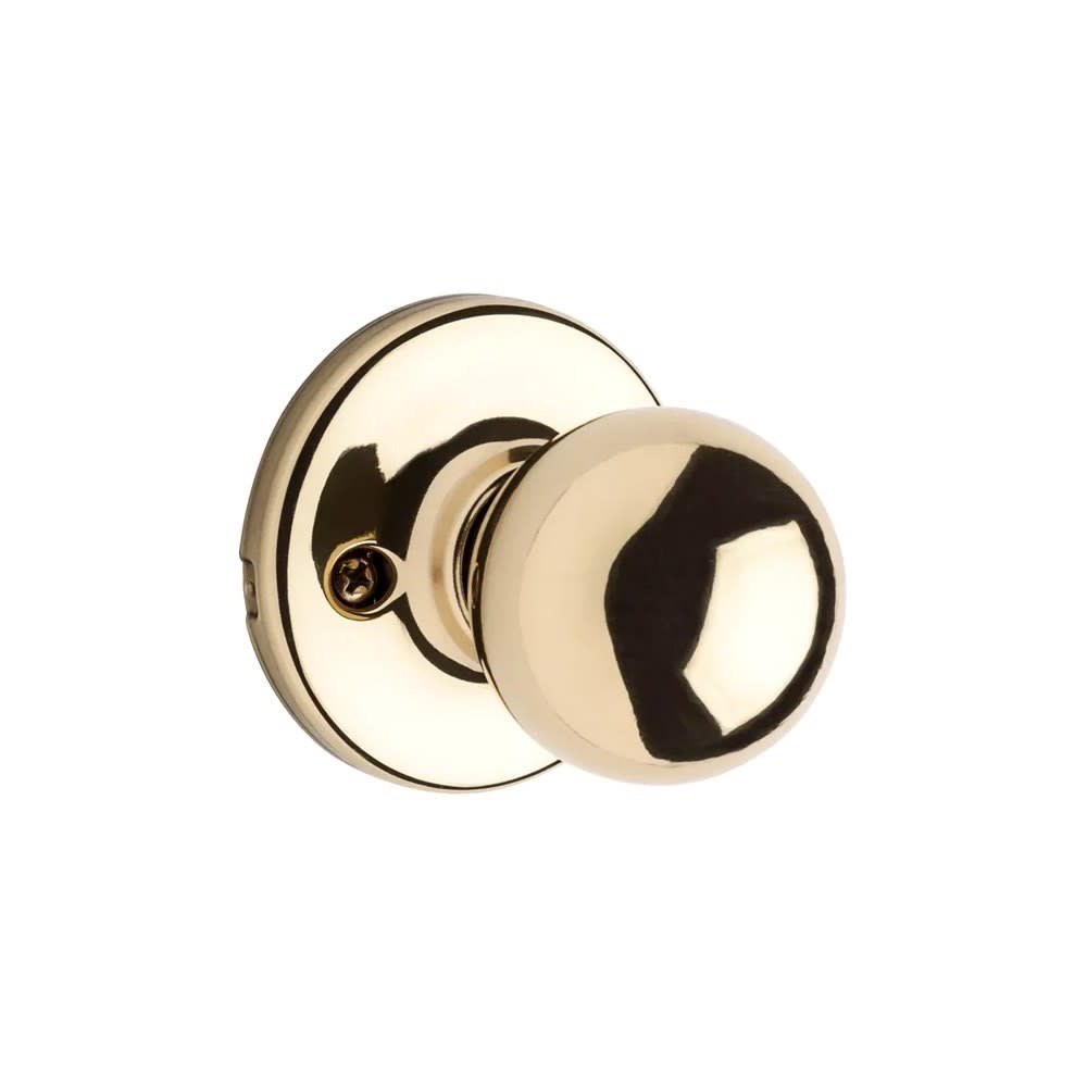 Kwikset Polished Brass Hall/Closet Polo Passage Door Knob - Ascmtools