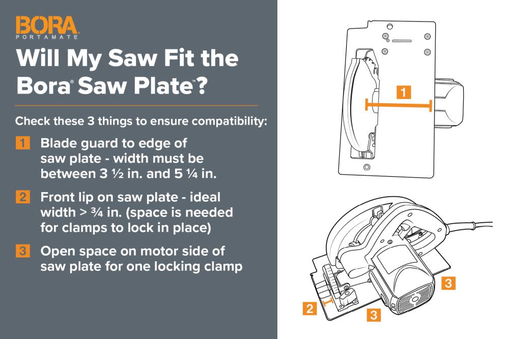 Bora Portamate Saw Plate + Rip Handle - Ascmtools