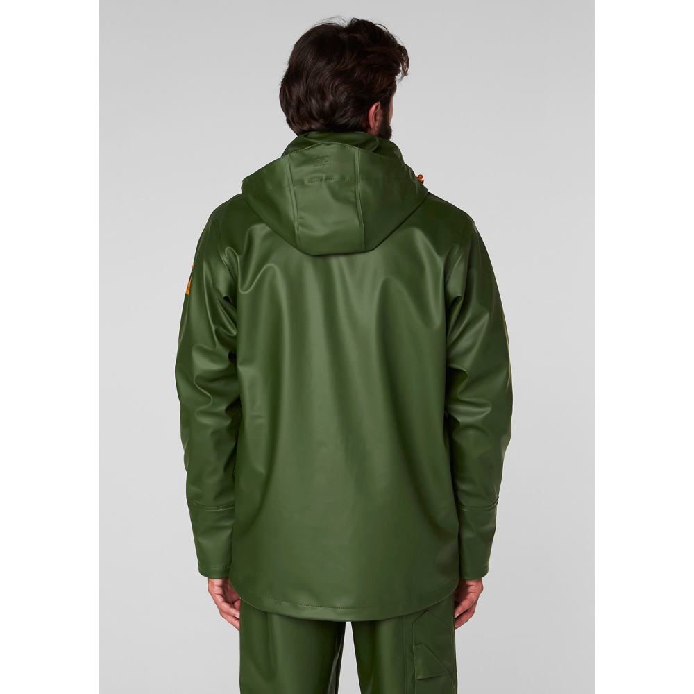 Helly Hansen PU Gale Waterproof Rain Jacket Army Green Small - Ascmtools