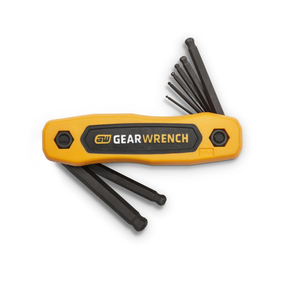 GEARWRENCH SAE/Metric Ball End Folding Hex Key Set 17pc - Ascmtools
