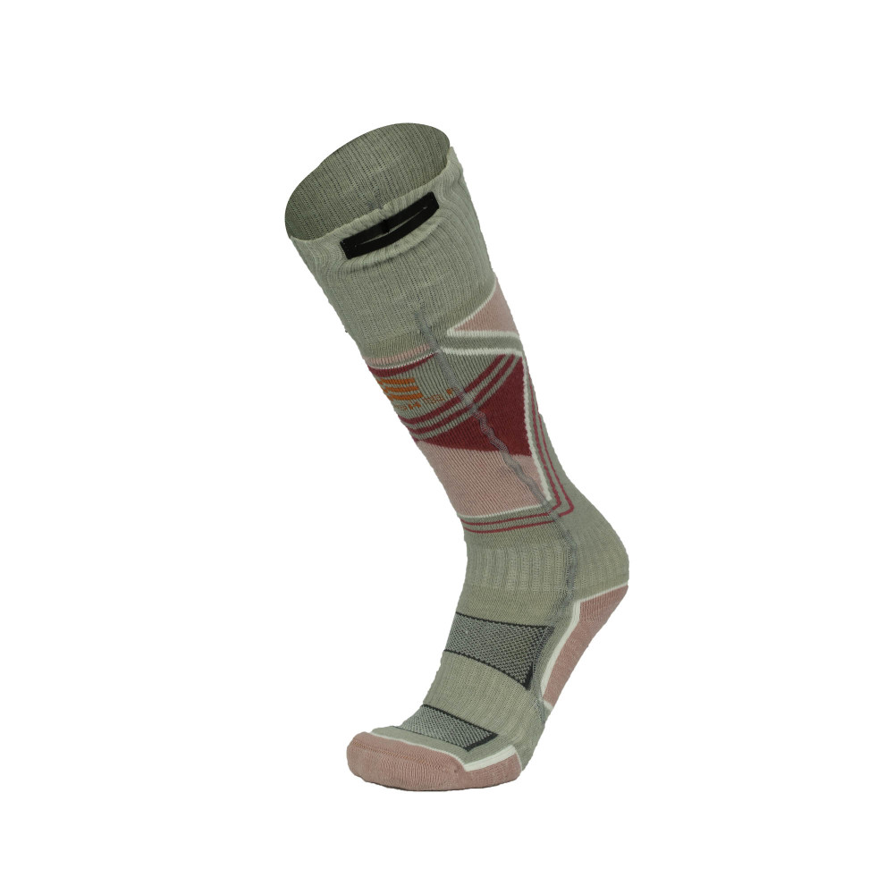 Mobile Warming Premium 2.0 Merino Heated Socks Womens 3.7V Grey and Pink Medium - Ascmtools