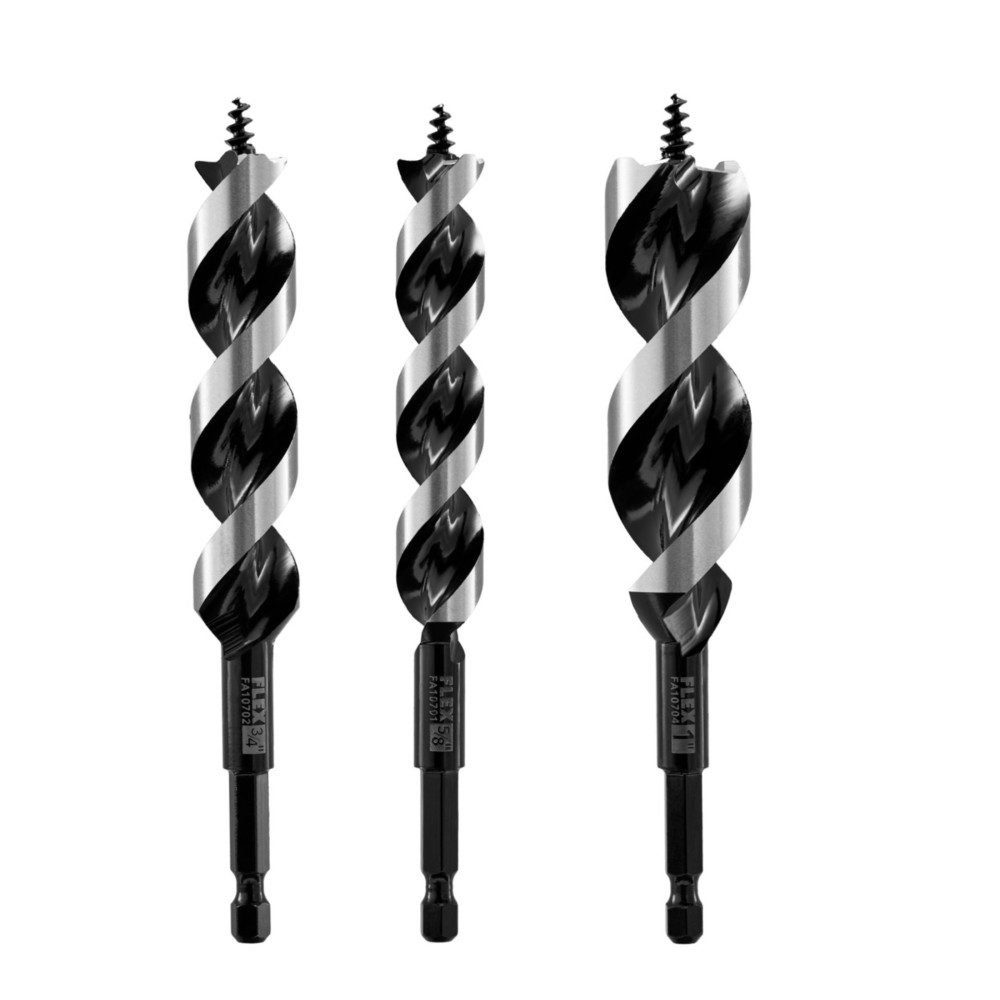 FLEX 1/4″ Hex Auger Set 3pc - Ascmtools