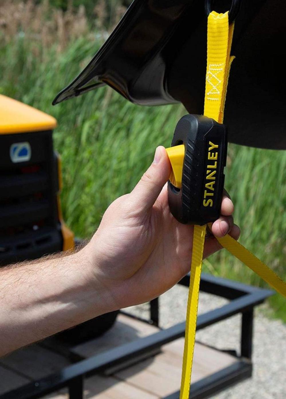 Stanley S2002 Enclosed Cam Buckle Cargo Tie Down Straps 1″ x 10′ 1200 lbs Break Strength 4pk - Ascmtools