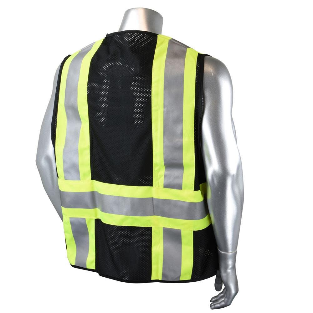 Radians Safety Vest Custom Type O Class 1 Black 4X - Ascmtools