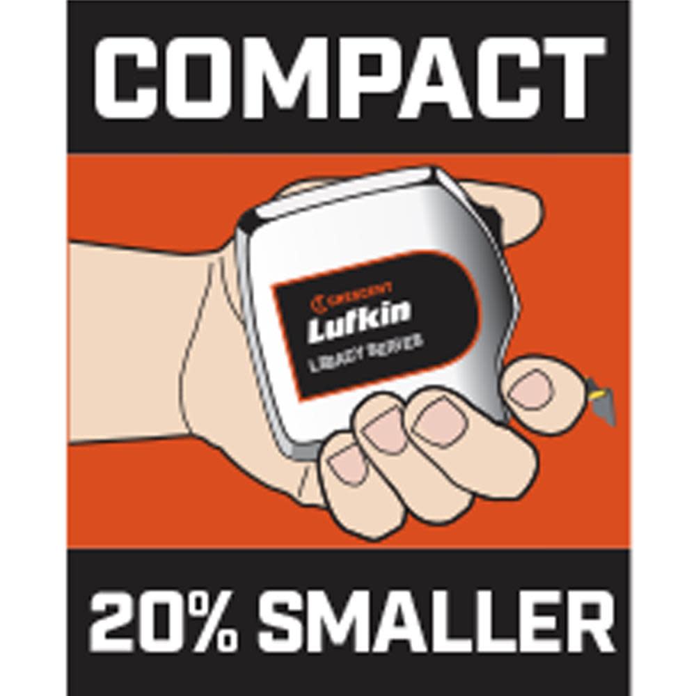 Crescent Lufkin 16′ 5m Tape Measure Chrome Case Yellow Clad Tape - Ascmtools