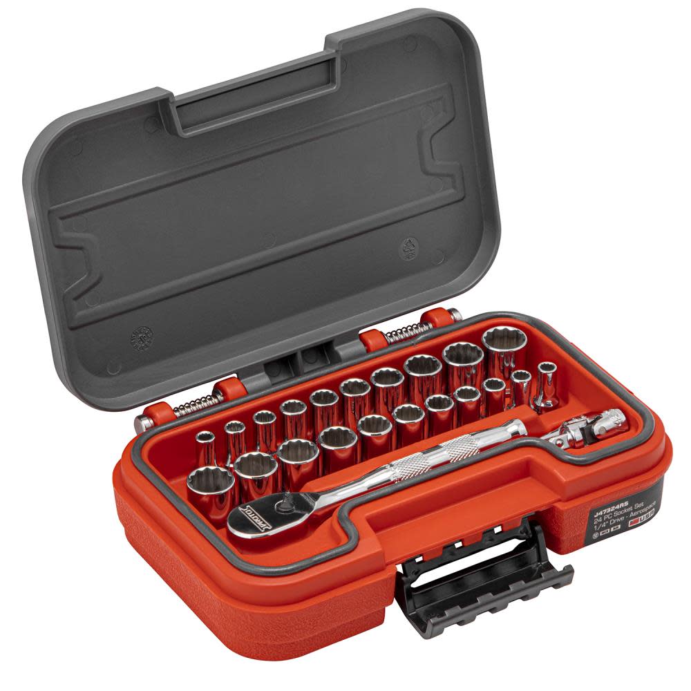 Proto Socket Set 1/4 DR 24pc SAE & MM 12pt AERO - Ascmtools