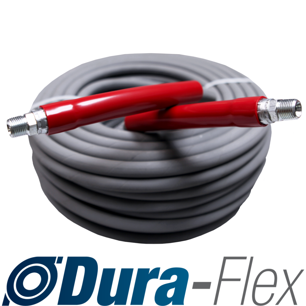 Aaladin Cleaning Systems Grey Non-Marking Pressure Washer Hose 3/8″ X 100′ 6000 PSI 3/8″ SLD/SWL - Ascmtools