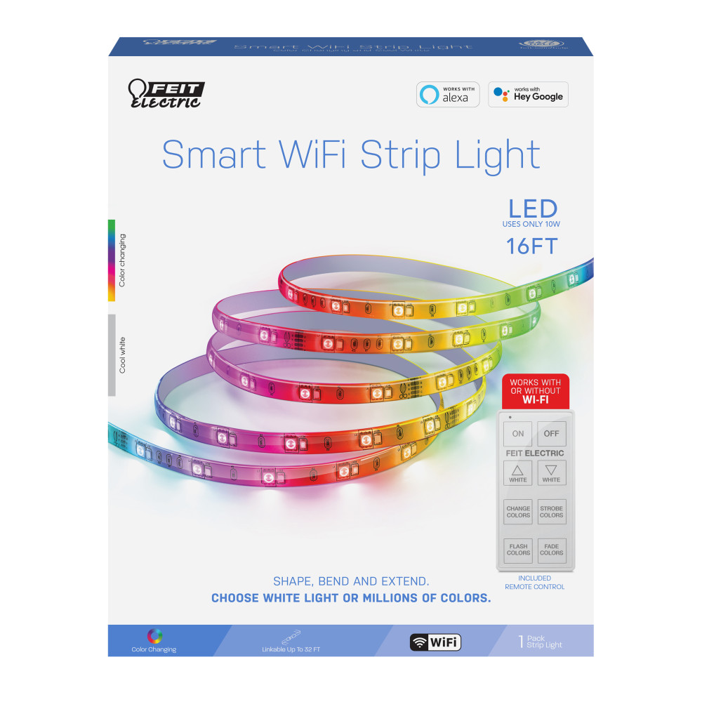 Feit Electric 16′ LED Smart WiFi Strip Light 1pk - Ascmtools