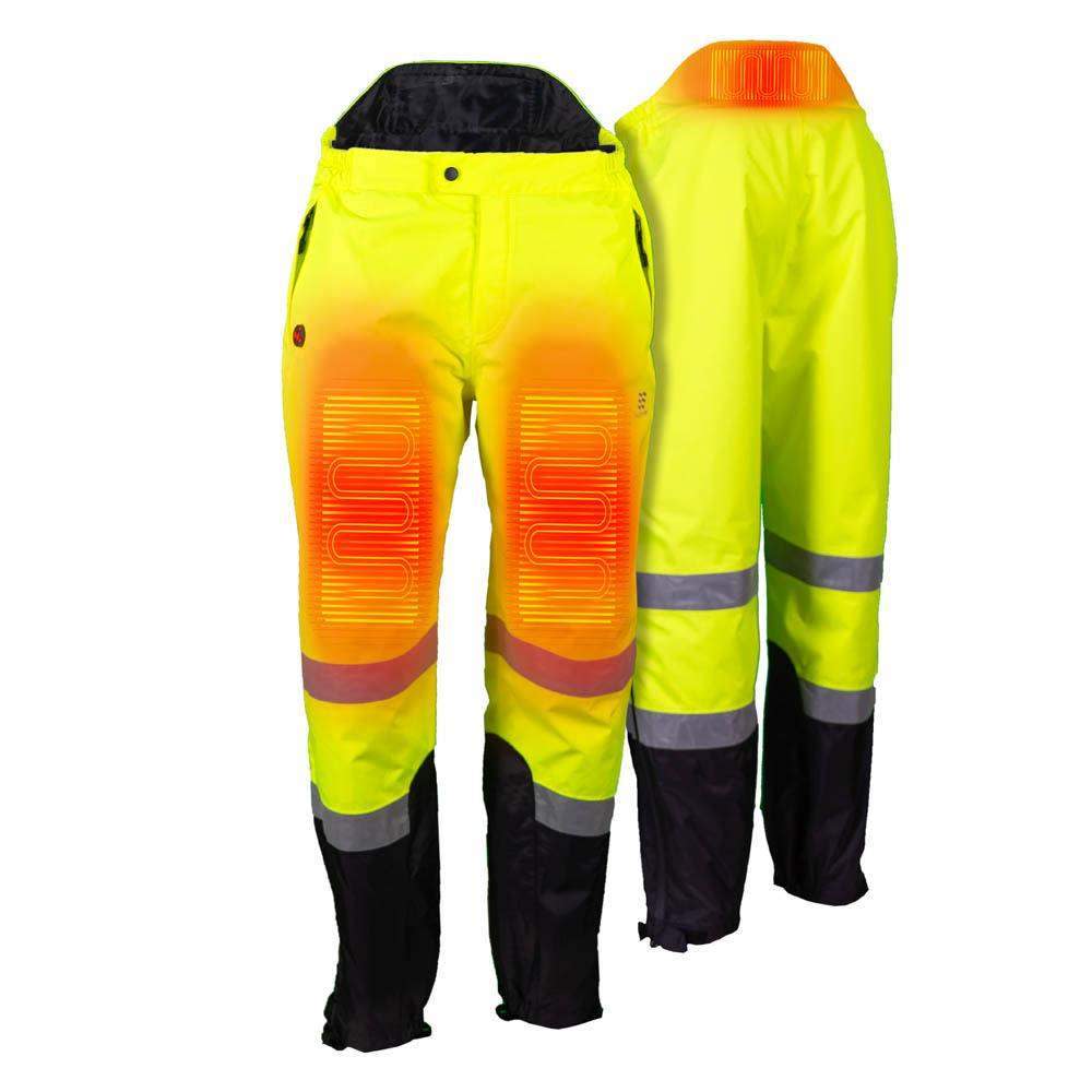 Mobile Warming 7.4V Heated Rain Pant Mens Hi-Vis Medium - Ascmtools