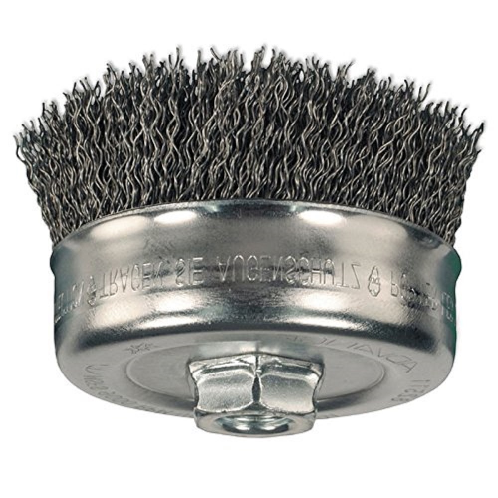 Pferd P.O.P. 2-3/4″ Crimped Wire Cup Brush – .014 CS Wire 5/8-11 Thread (ext.) - Ascmtools