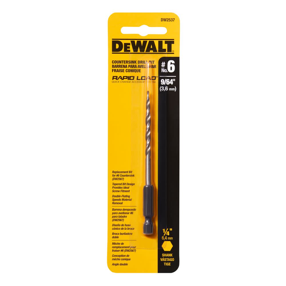 DEWALT #6 Countersink Repl. Bit 9/64 In. - Ascmtools