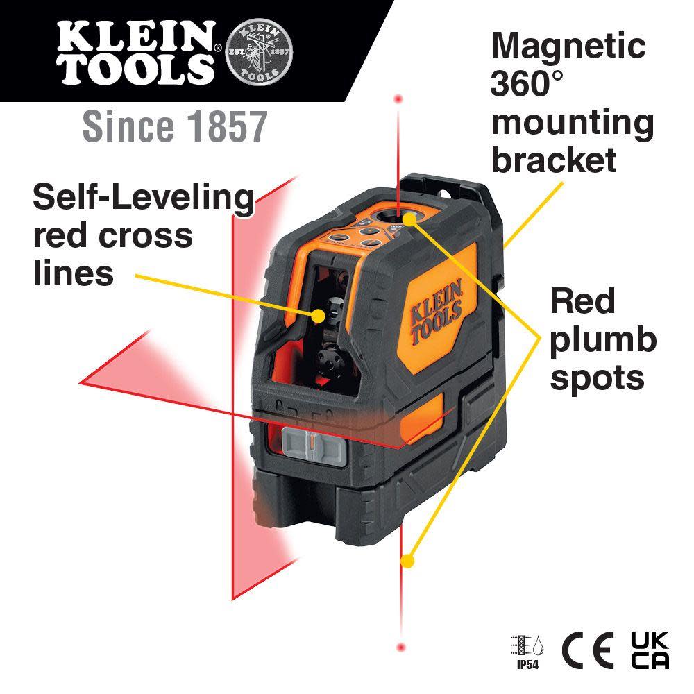 Klein Tools Self-Level Cross-Line Laser with Spot - Ascmtools