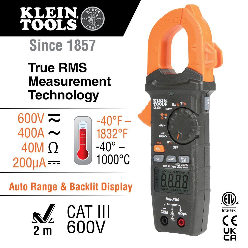 Klein Tools HVAC Digital Clamp Meter - Ascmtools