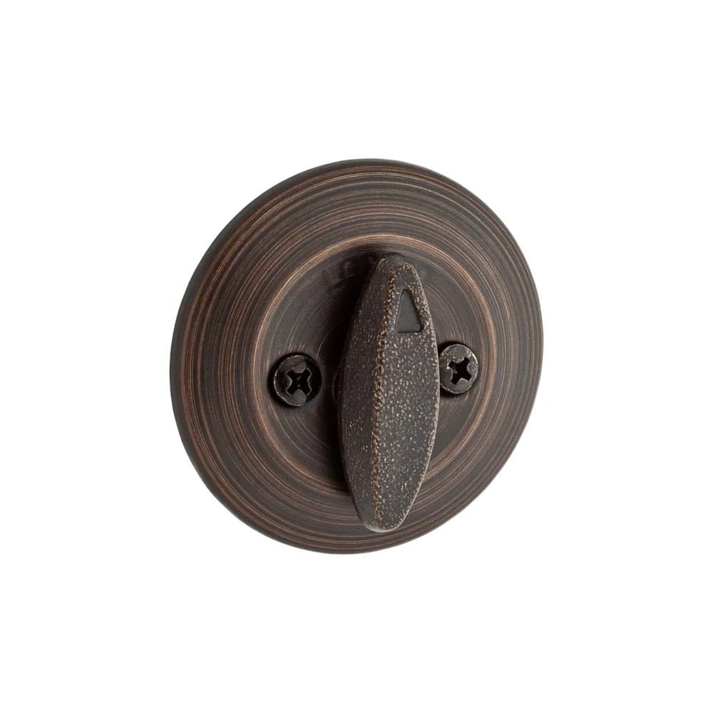 Kwikset Venetian Bronze Single Cylinder Deadbolt with Pin & Tumbler - Ascmtools
