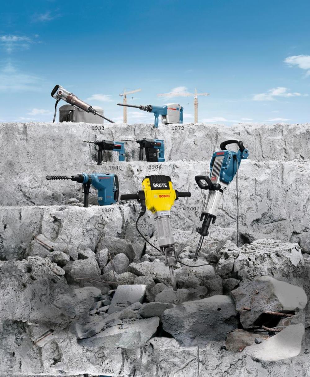 Bosch 2 In. x 12 In. Scaling Chisel Tool Round Hex/Spline Hammer Steel - Ascmtools