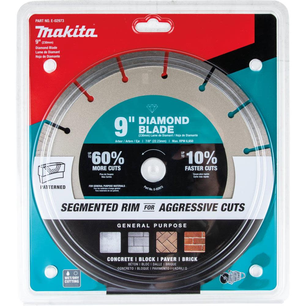 Makita 9″ Ultra-Premium Plus Diamond Blade Segmented General Purpose - Ascmtools