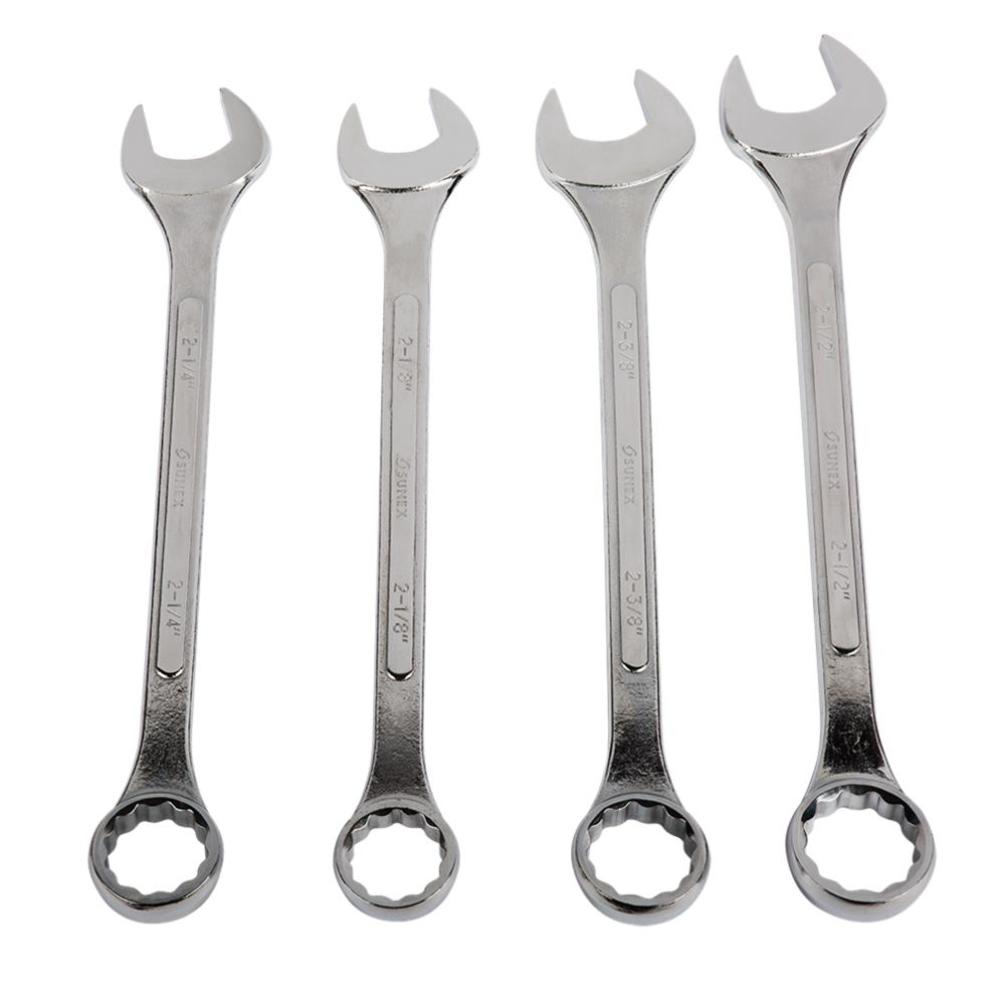 Sunex Raised Panel SAE Super Jumbo Combination Wrench Set 4 pc. - Ascmtools