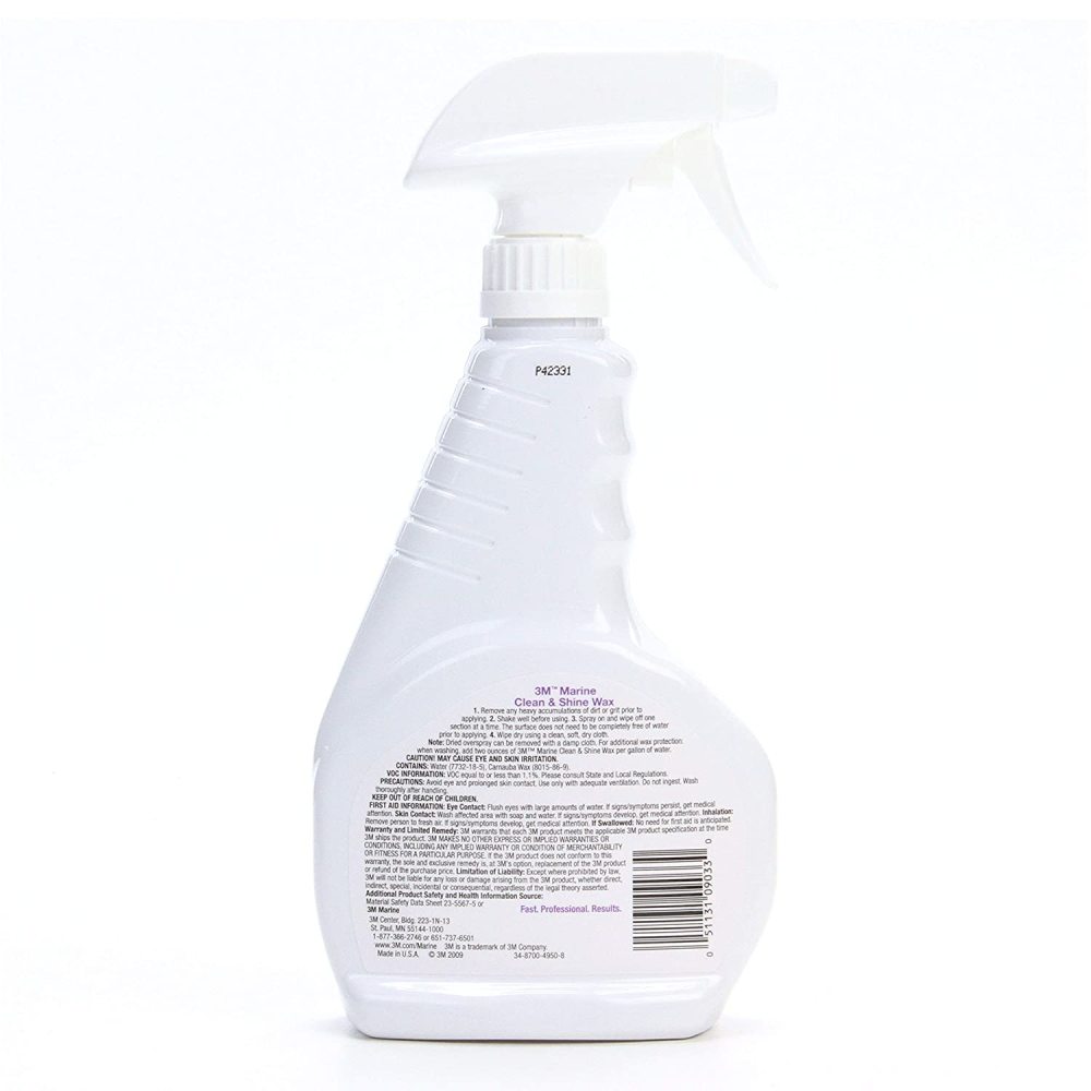3M 16.9oz Liquid Marine Clean & Shine Wax - Ascmtools