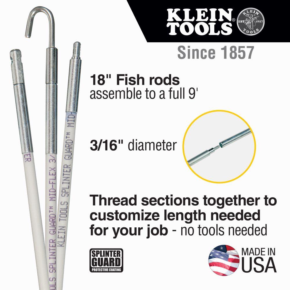 Klein Tools 9′ Mid Flex Glow Rod Set - Ascmtools