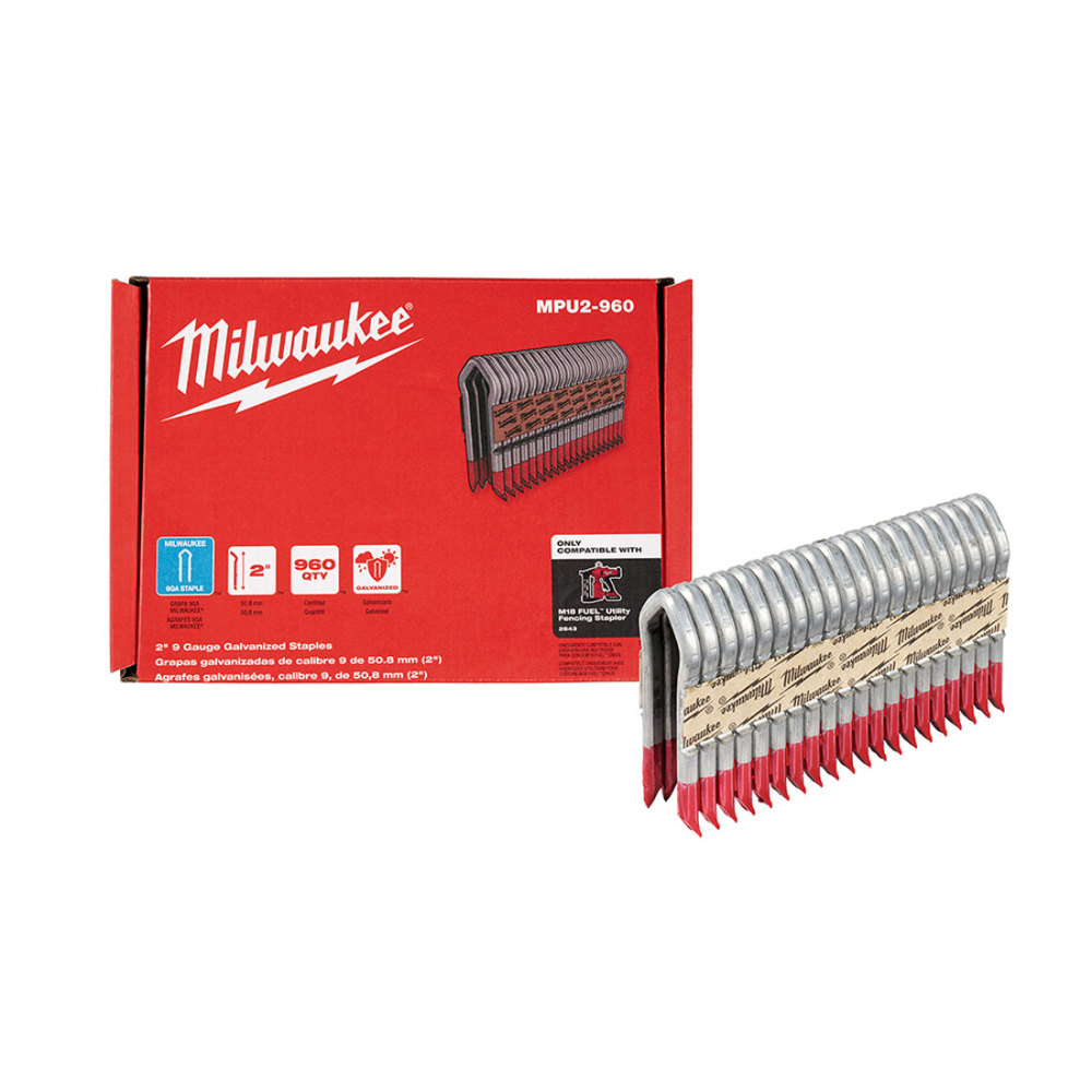 Milwaukee Galvanized Staples 2″ 9 Gauge - Ascmtools