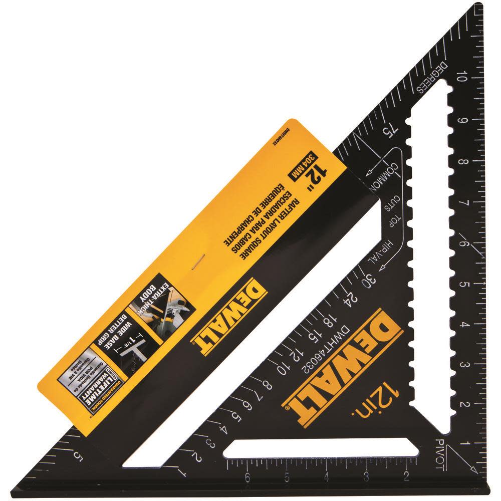 DEWALT 12″ Premium Rafter Square - Ascmtools