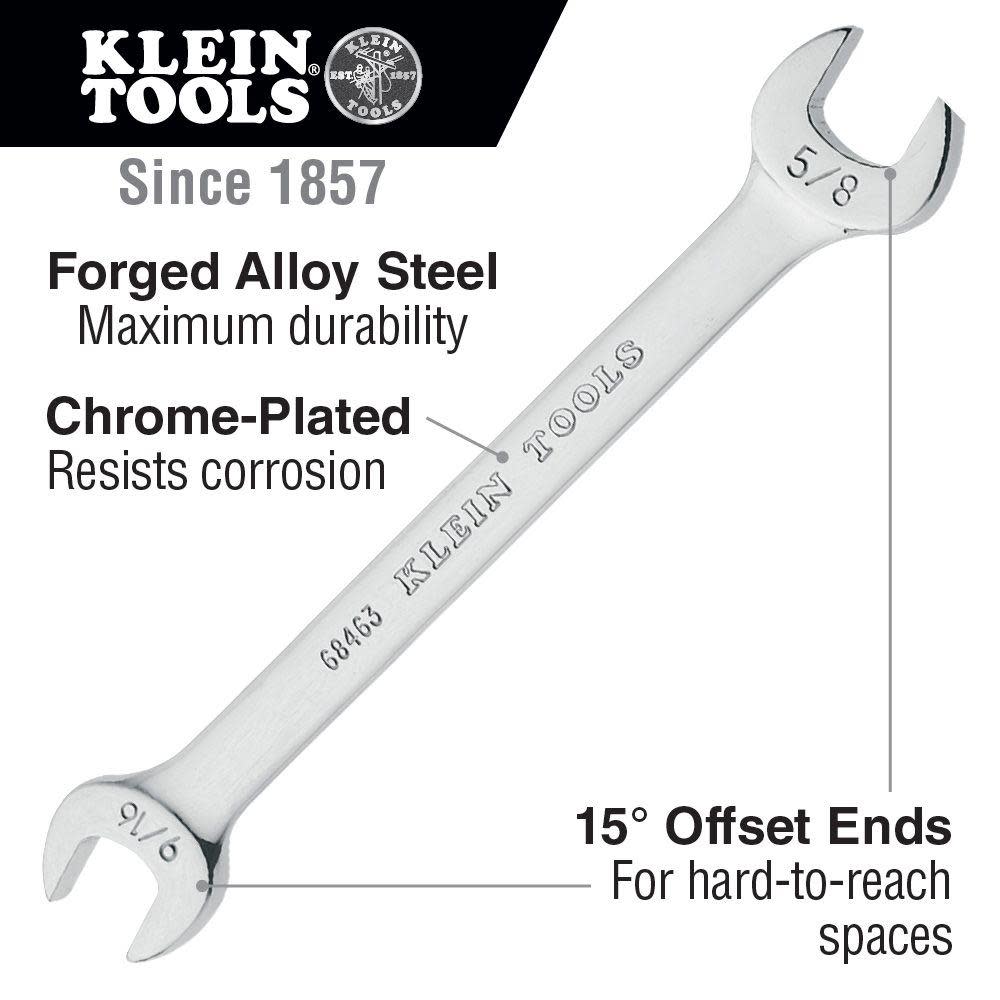 Klein Tools Open-End Wrench 1/2″ 9/16″ Ends - Ascmtools