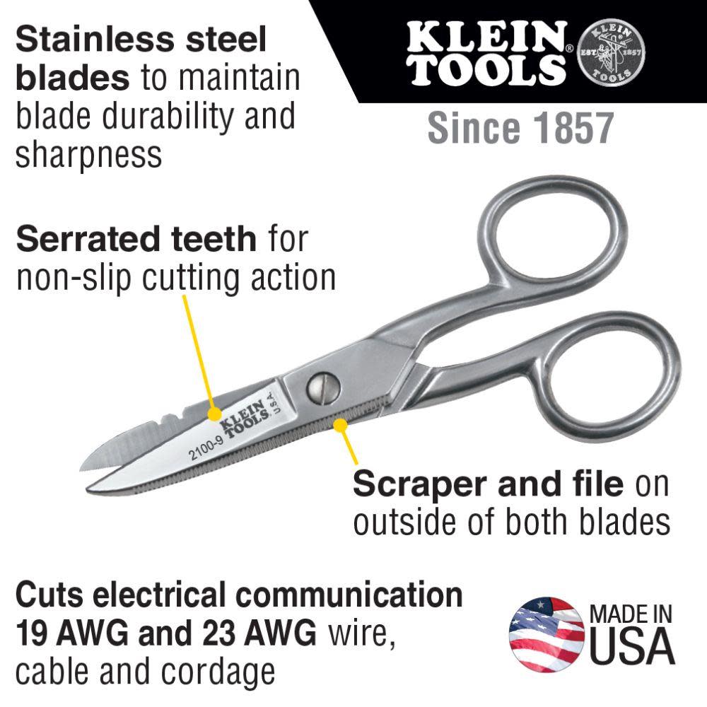 Klein Tools Electrician’s Stripping Scissors - Ascmtools