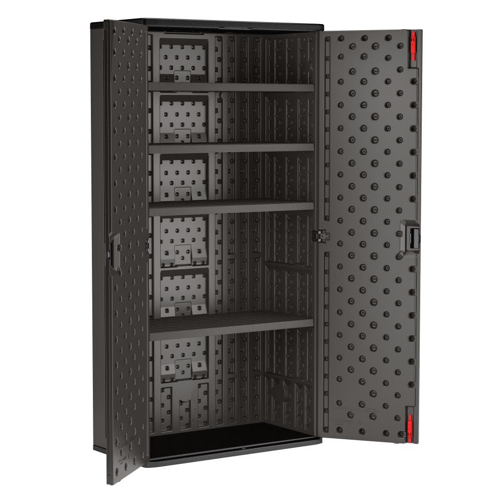 Suncast Mega Tall Storage Cabinet – 4 Shelf - Ascmtools