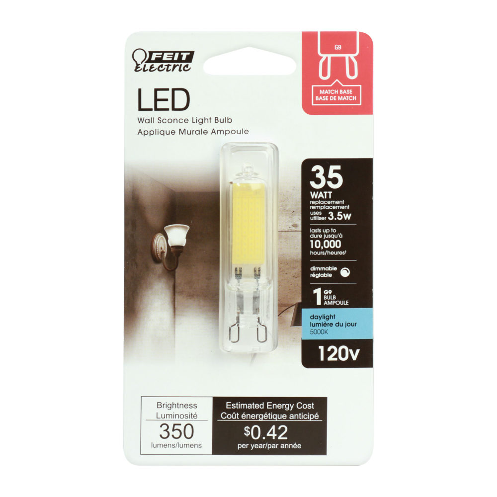 Feit Electric 35W T4 G9 5000K Specialty LED Bulb 3pk - Ascmtools