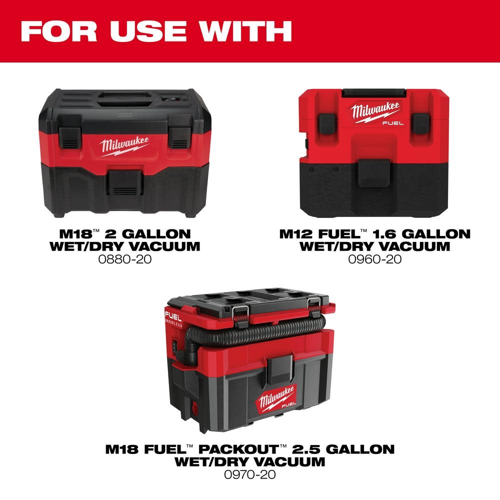 Milwaukee Wet/Dry Filter Kit - Ascmtools