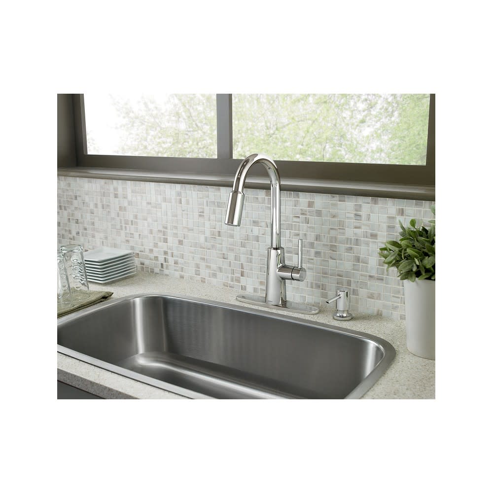 Moen Nori Kitchen Faucet Chrome 1 Handle High Arc Pulldown - Ascmtools