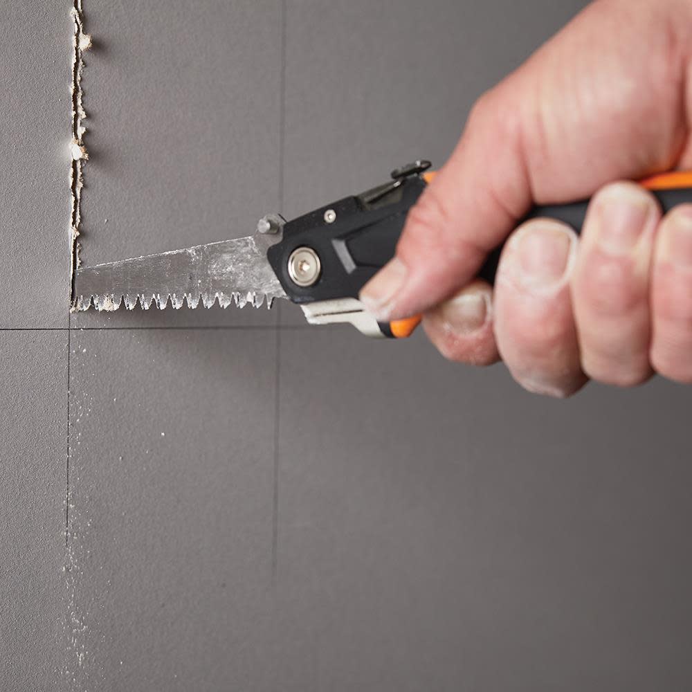 Fiskars Pro Drywaller’s Utility Knife with Integrated Jab Saw - Ascmtools