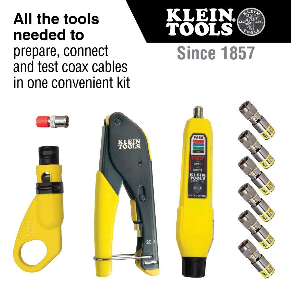 Klein Tools Coax Installation & Test Kit - Ascmtools