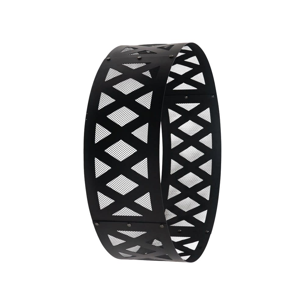 Living Accents Round Fire Ring For Wood 36″ Black Steel - Ascmtools