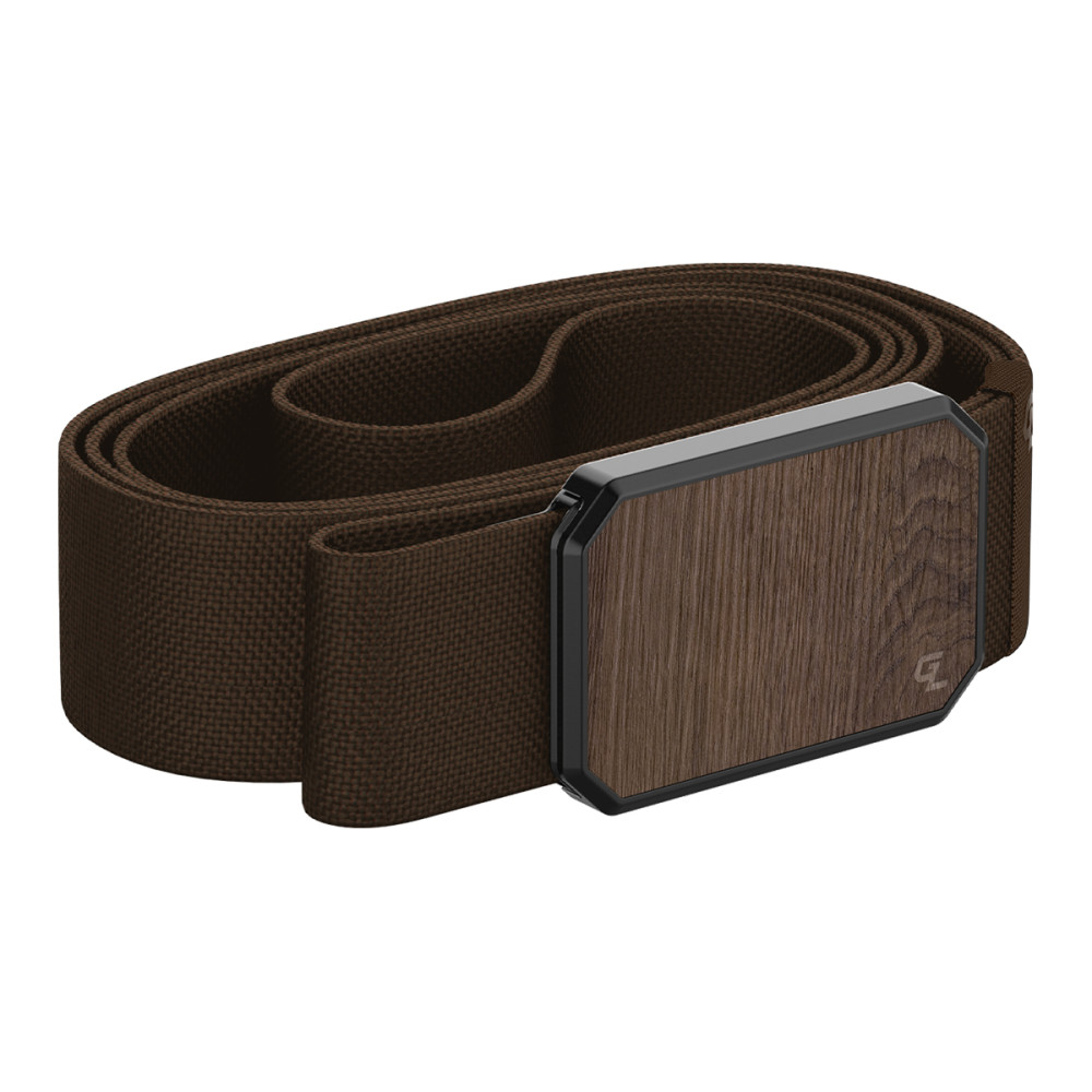 Groove Life Brown Belt with Walnut Magnetic Buckle - Ascmtools