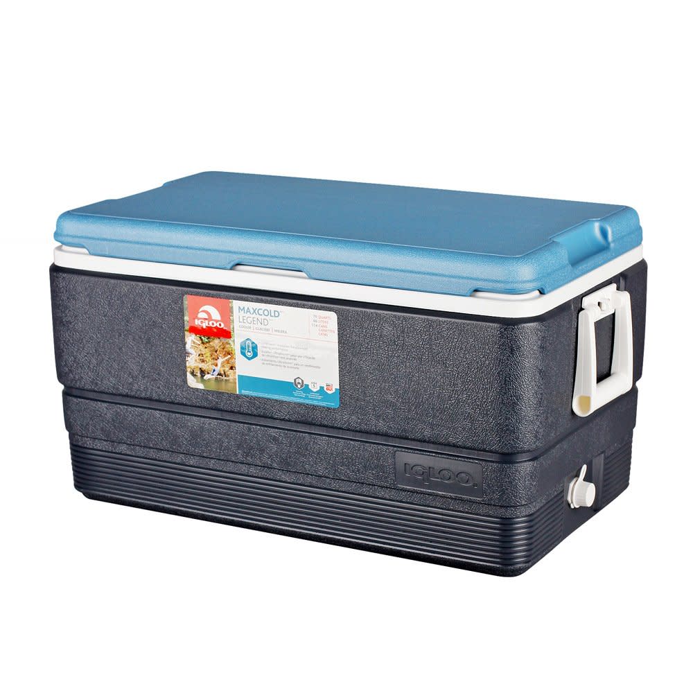 Igloo Maxcold 70 Hard Cooler Jet Carbon/Ice Blue 70qt - Ascmtools