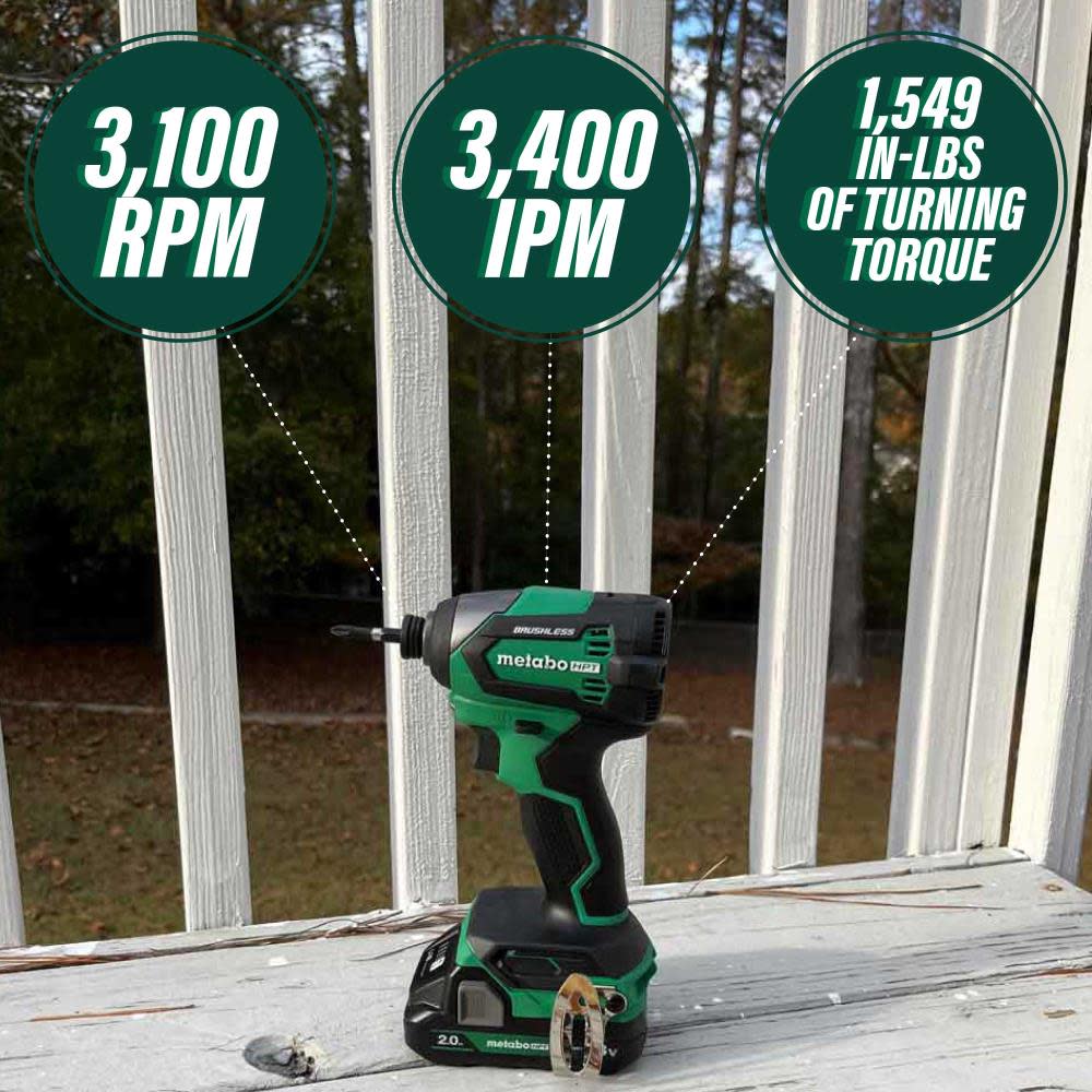 Metabo HPT 18V MultiVolt Cordless Impact Driver Bare Tool - Ascmtools