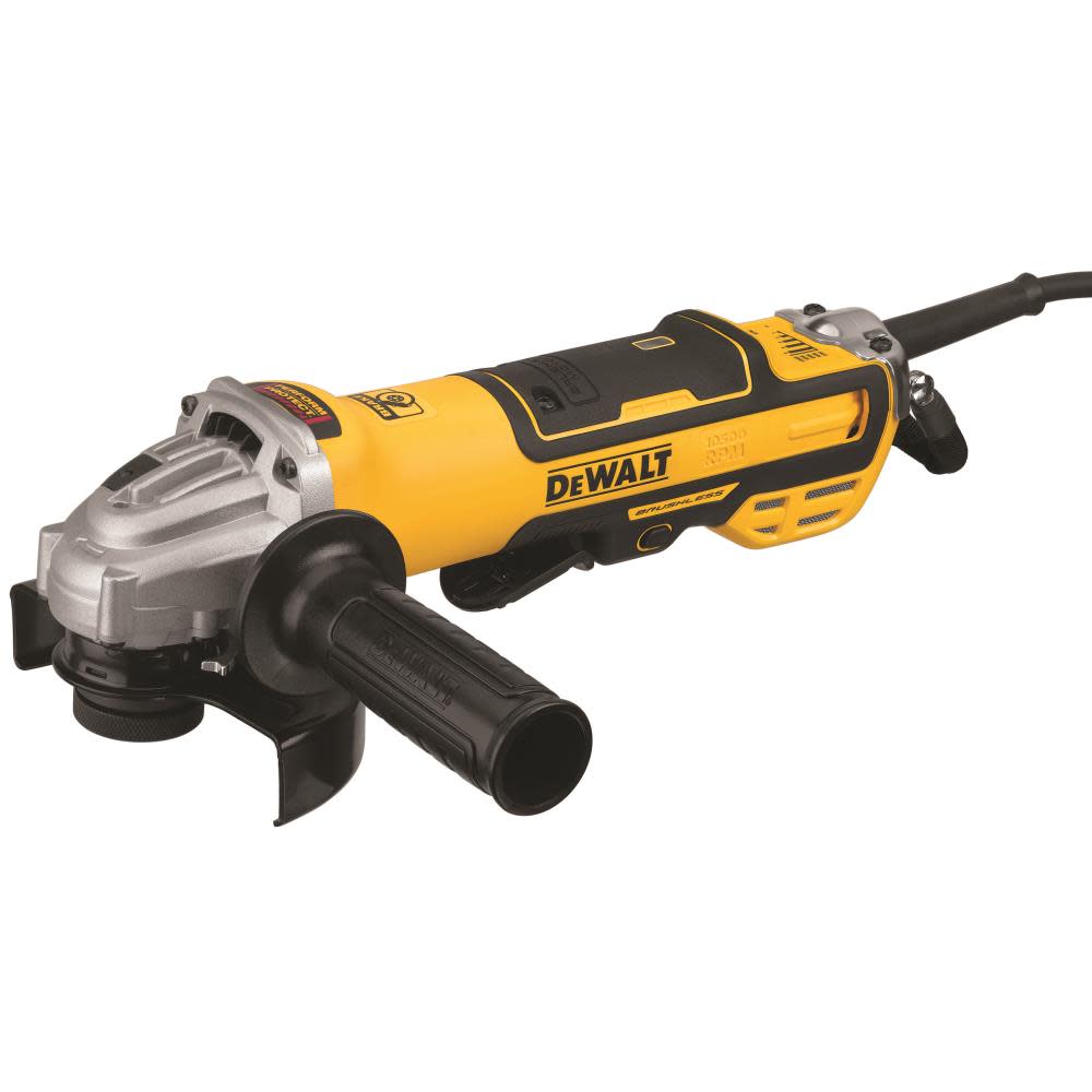 DEWALT 5″ Paddle Switch Small Angle Grinder with Kickback Brake No Lock-On Variable Speed - Ascmtools
