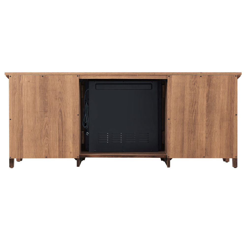 Hearthpro Media Electric Fireplace with Arch Doors - Ascmtools