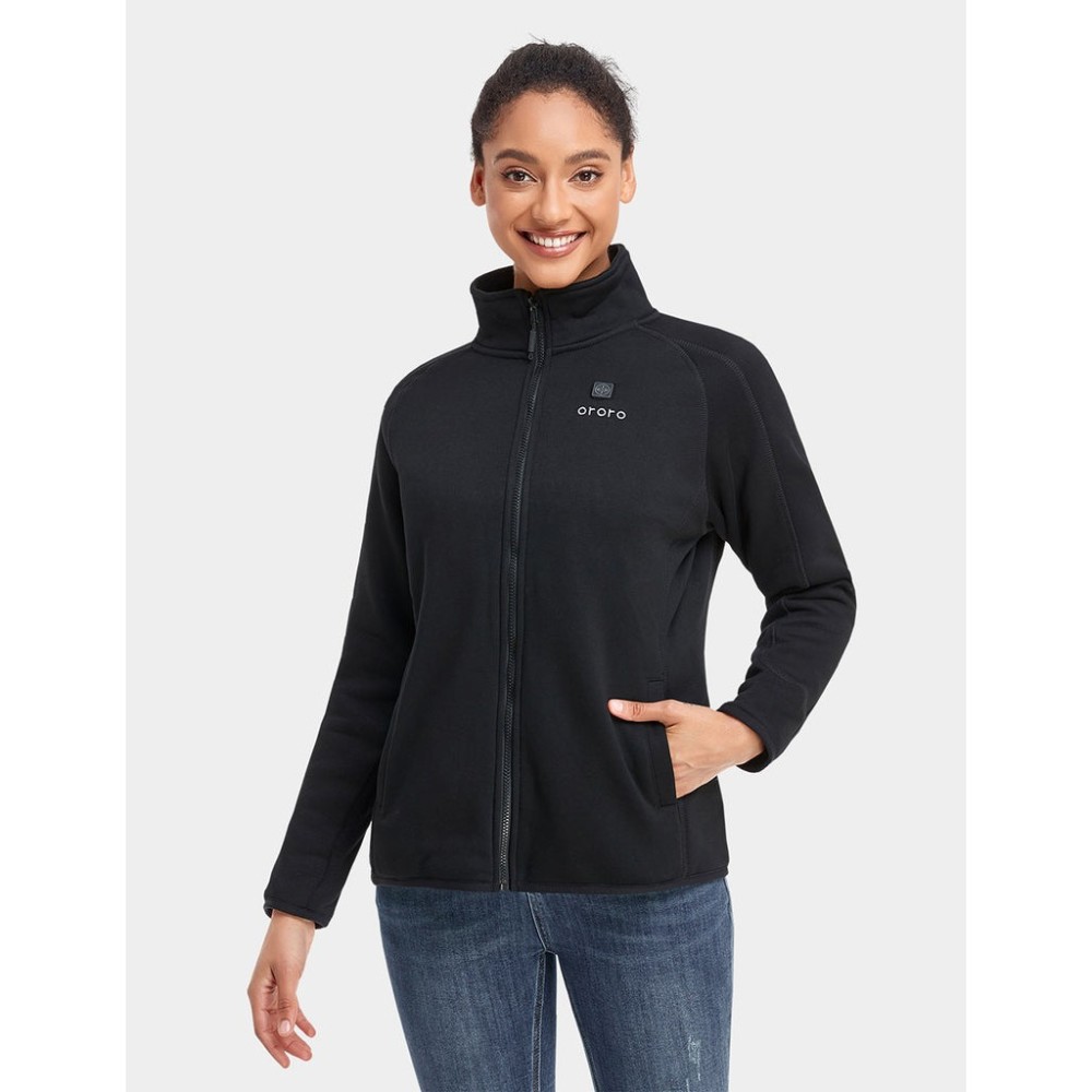 ORORO Womens Black Heated Fleece Jacket Kit 2X - Ascmtools