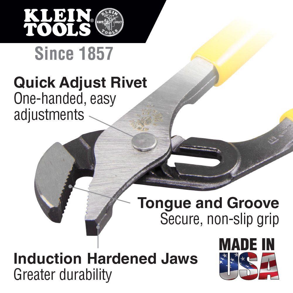 Klein Tools Pump Pliers 12″ with Tether Ring - Ascmtools