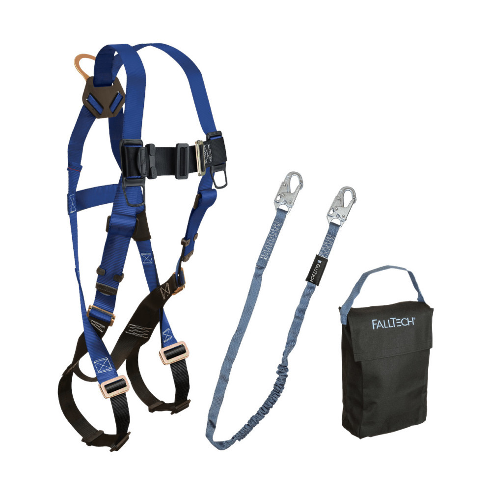 Falltech Gear Bag with Single Handle 11″ Black Polyester Small - Ascmtools